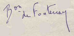 Baron de Fontenay sign